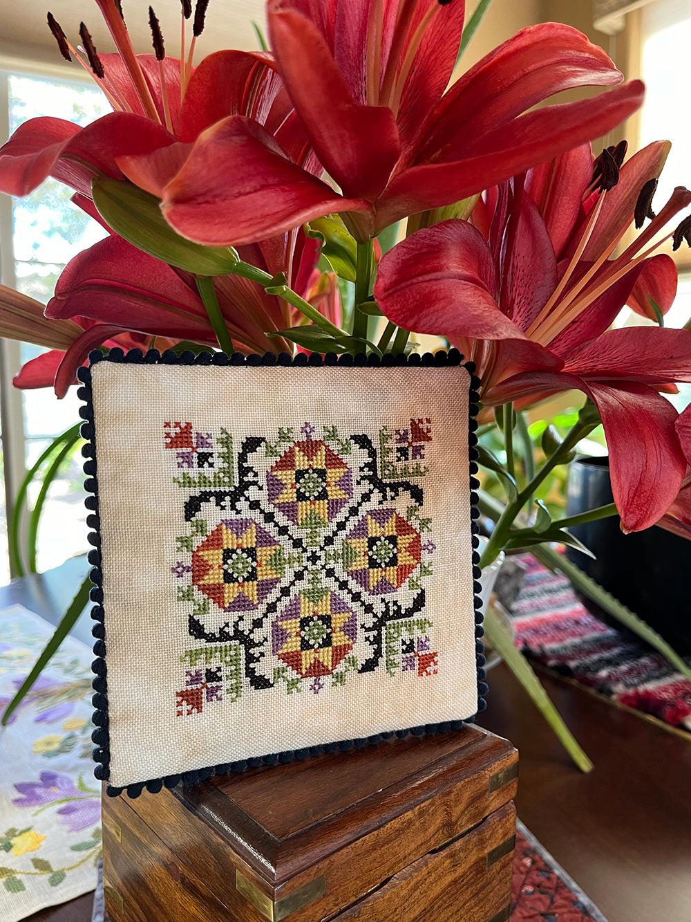 lily flower cross stitch pattern Harvest Lilies
